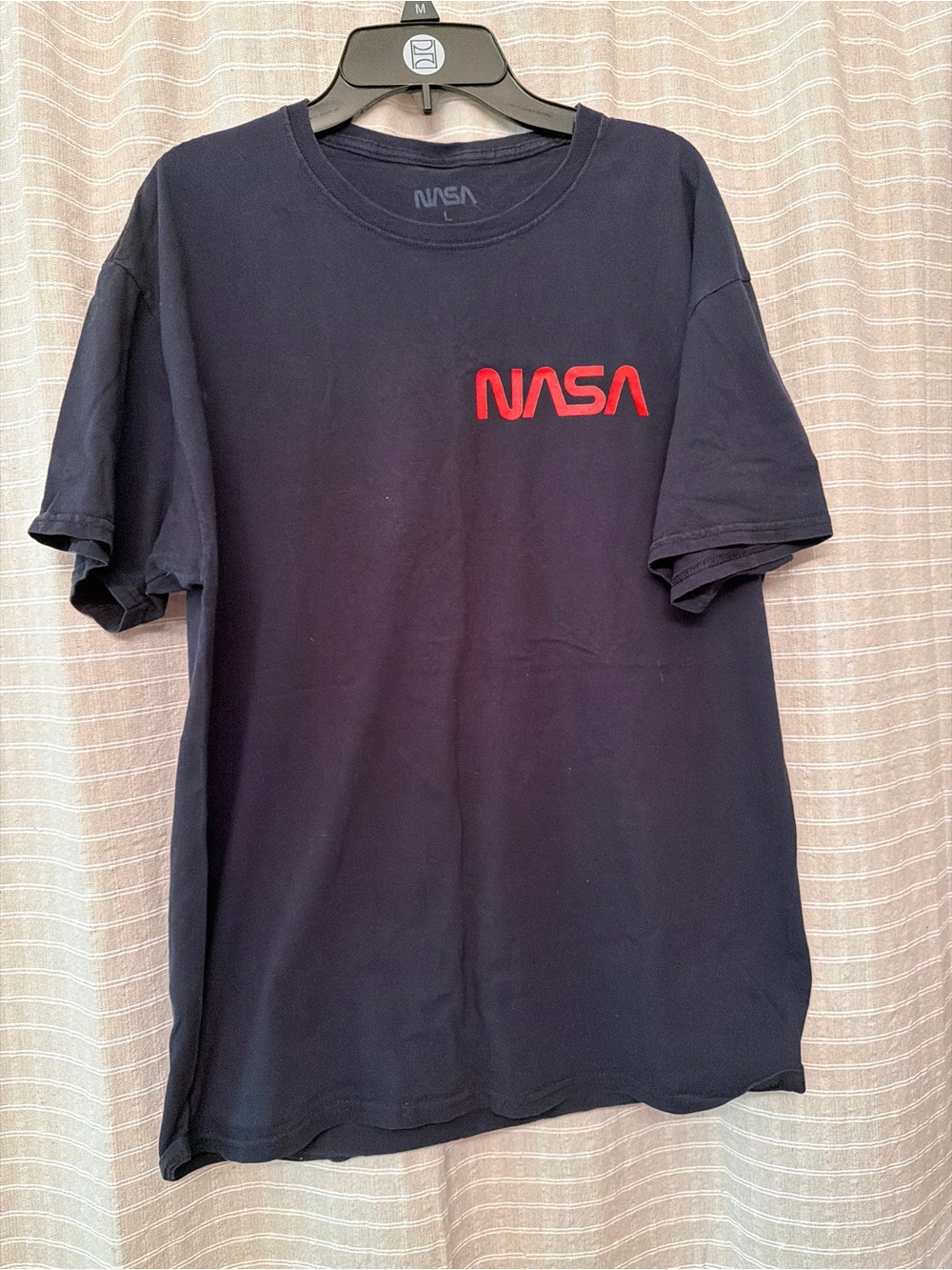 Men’s Navy T-Shirt with Red Logo